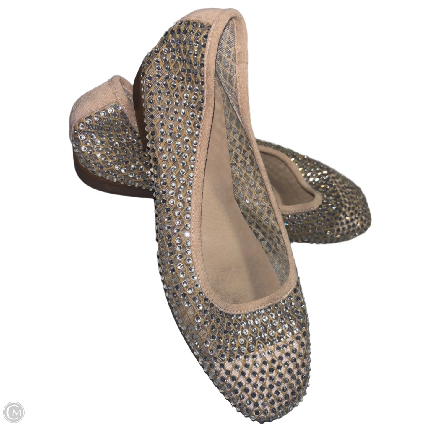 Shoes Flats By Cme In Silver, Size: 9