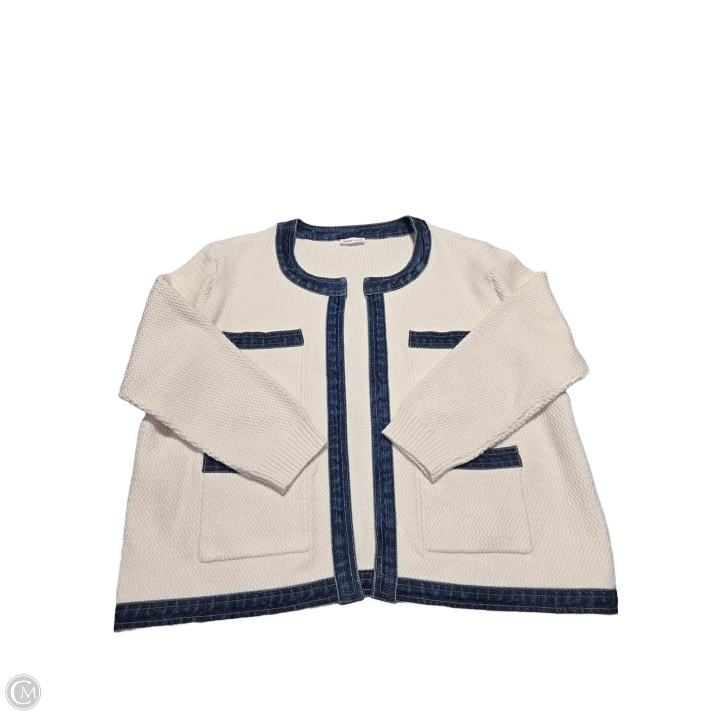 Jacket Shirt By Tribal In Cream, Size: Xl