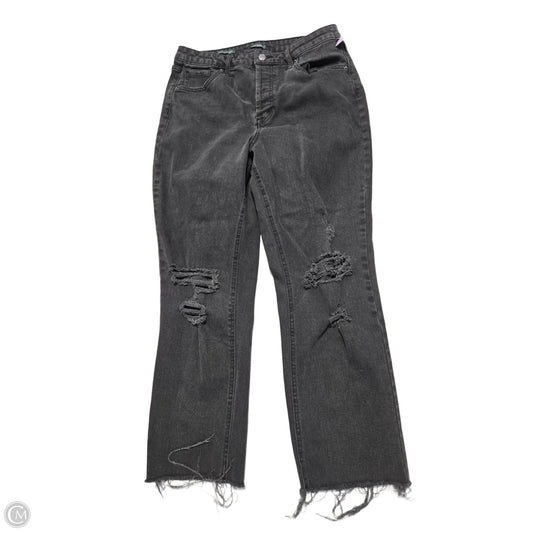 Jeans Straight By Wild Fable In Black Denim, Size: 12