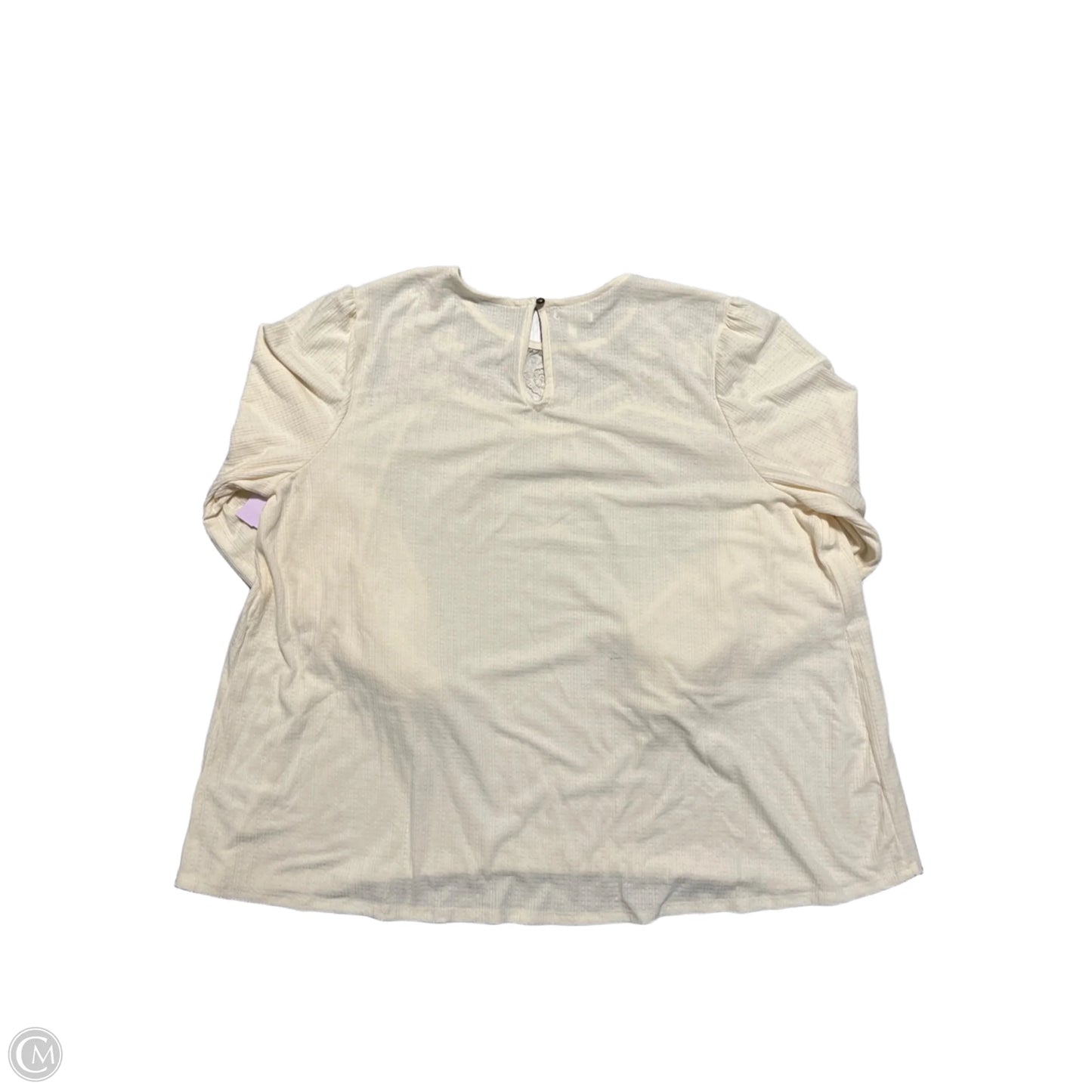 Top Long Sleeve By Maurices In Cream, Size: 2x
