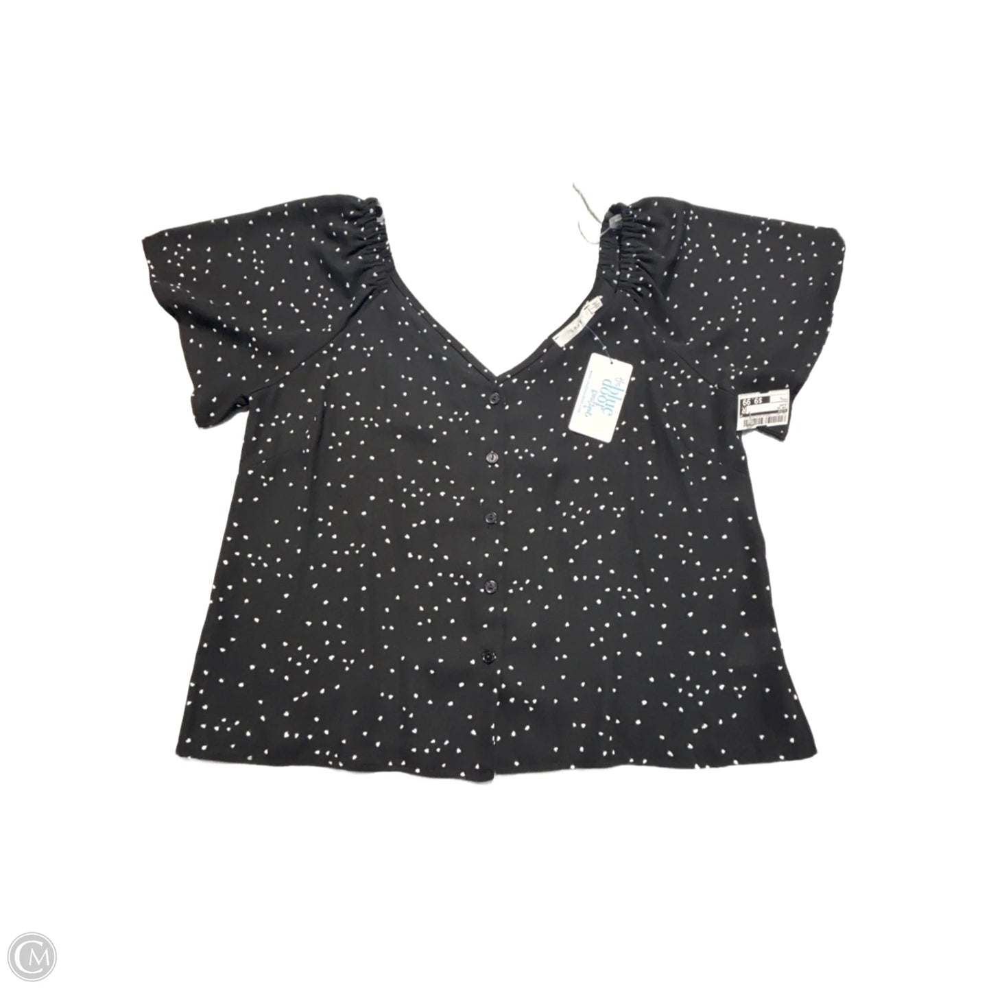 Top Short Sleeve By Lush In Black, Size: L