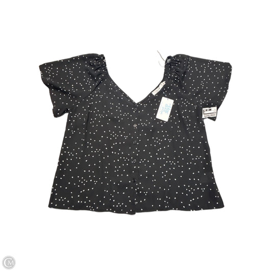 Top Short Sleeve By Lush In Black, Size: L
