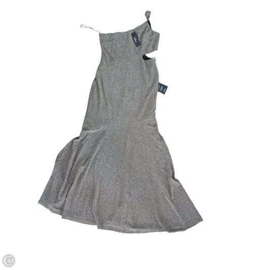 Dress Party Long By Lulus In Gold, Size: Xl