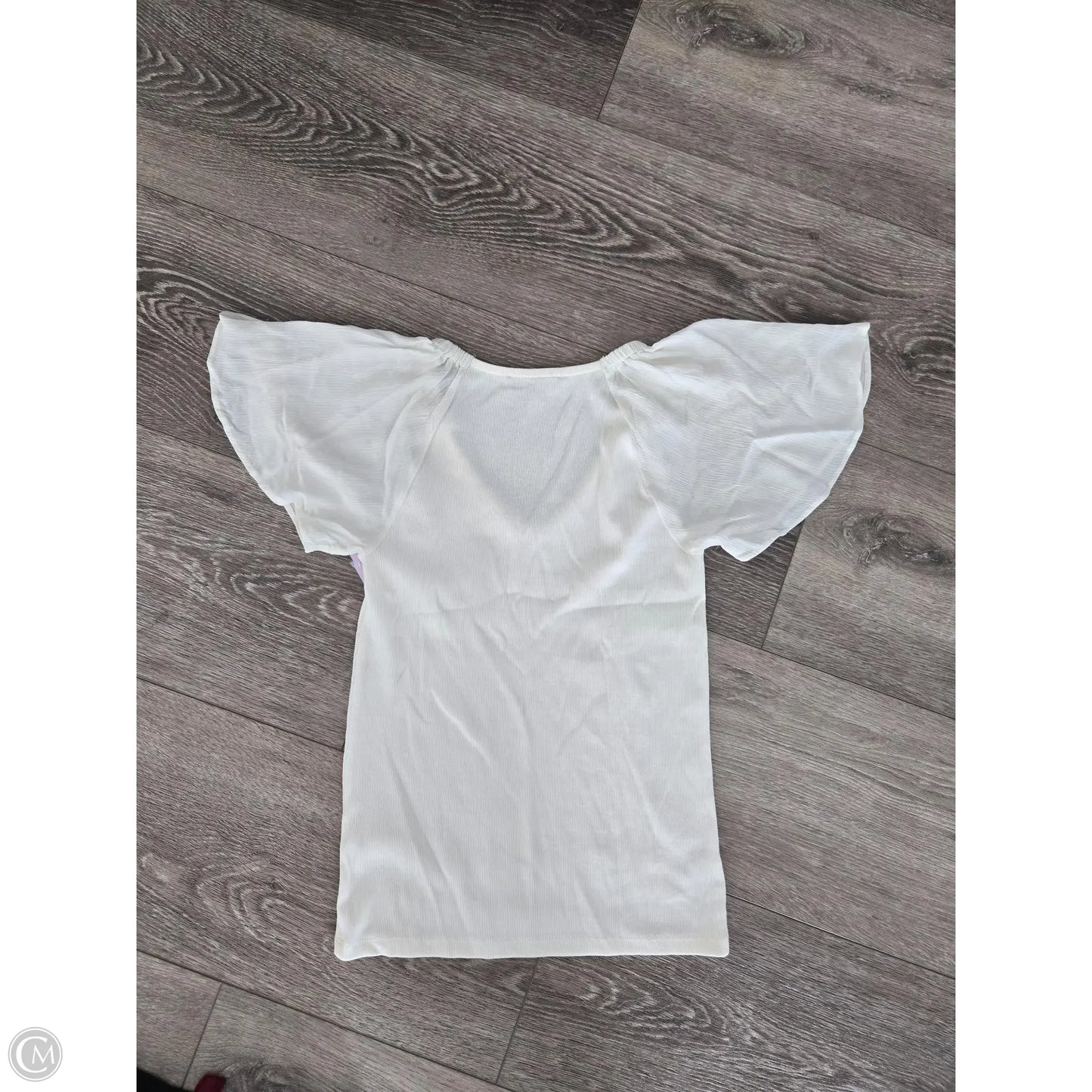 Top Short Sleeve By Loft In Cream, Size: Xs