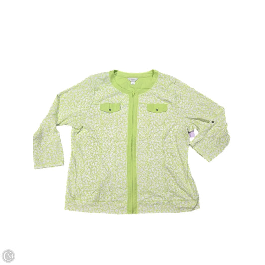 Top Long Sleeve By Cj Banks In Green, Size: 3x