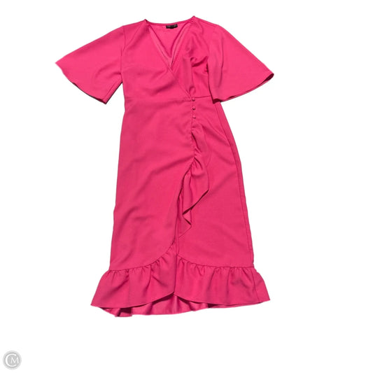 Dress Casual Midi By Top Shop In Pink, Size: S
