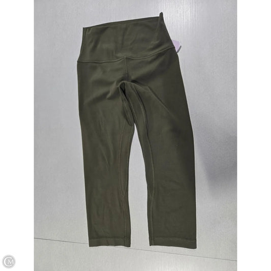 Athletic Capris By Lululemon In Green, Size: 4