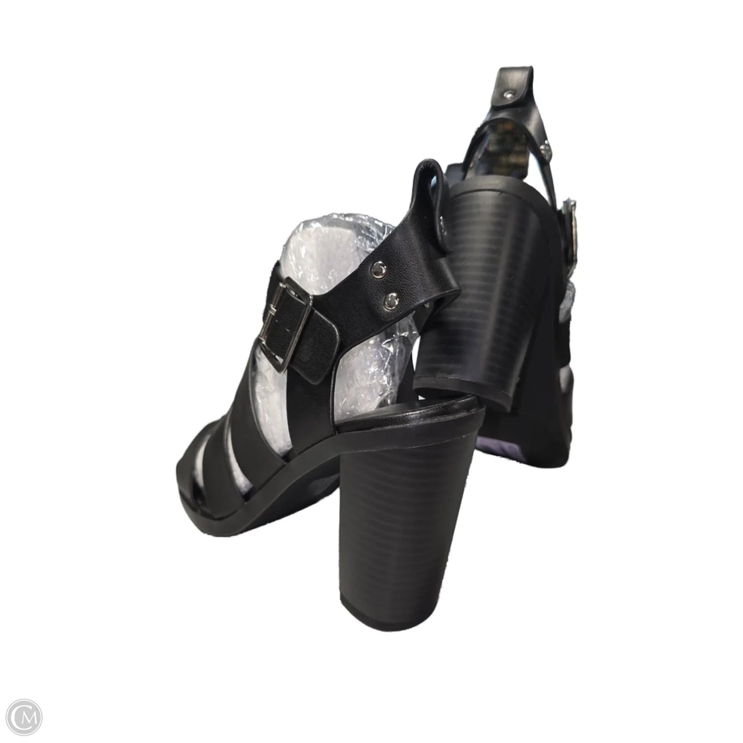 Sandals Heels Block By Soda In Black, Size: 6