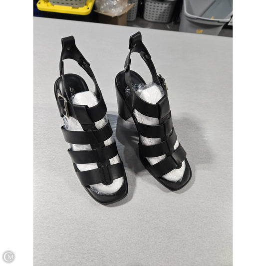 Sandals Heels Block By Soda In Black, Size: 10