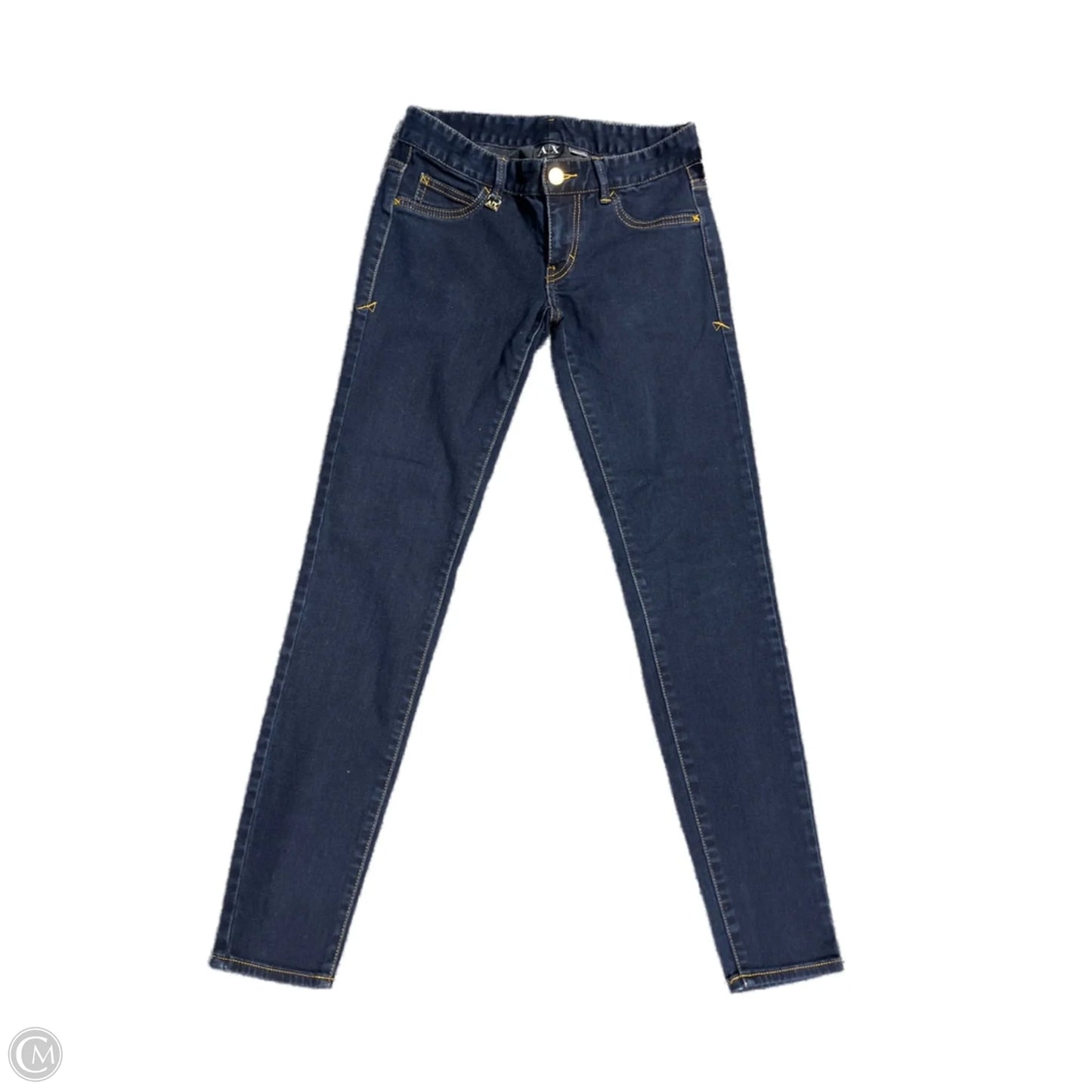 Jeans Skinny By Armani Exchange In Blue Denim, Size: 2