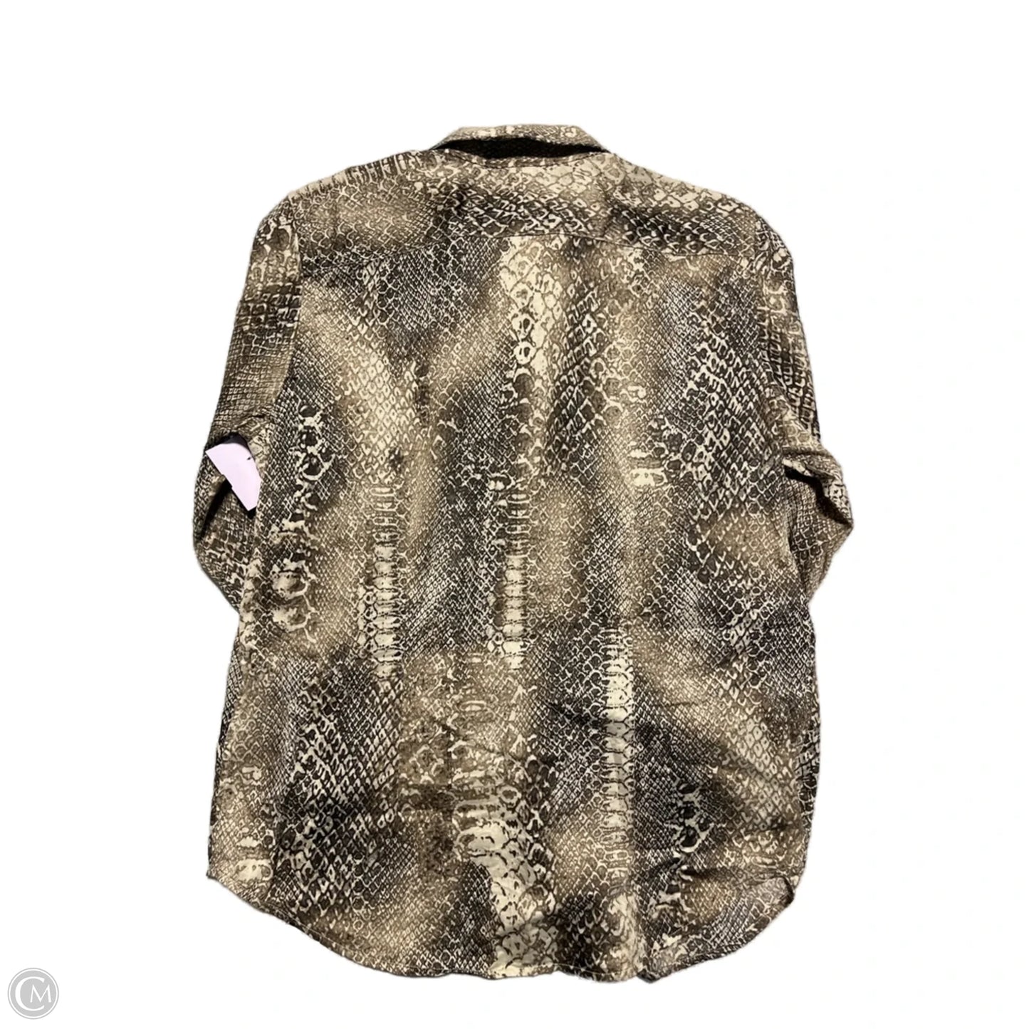 Top Long Sleeve By Lauren By Ralph Lauren In Snakeskin Print, Size: M