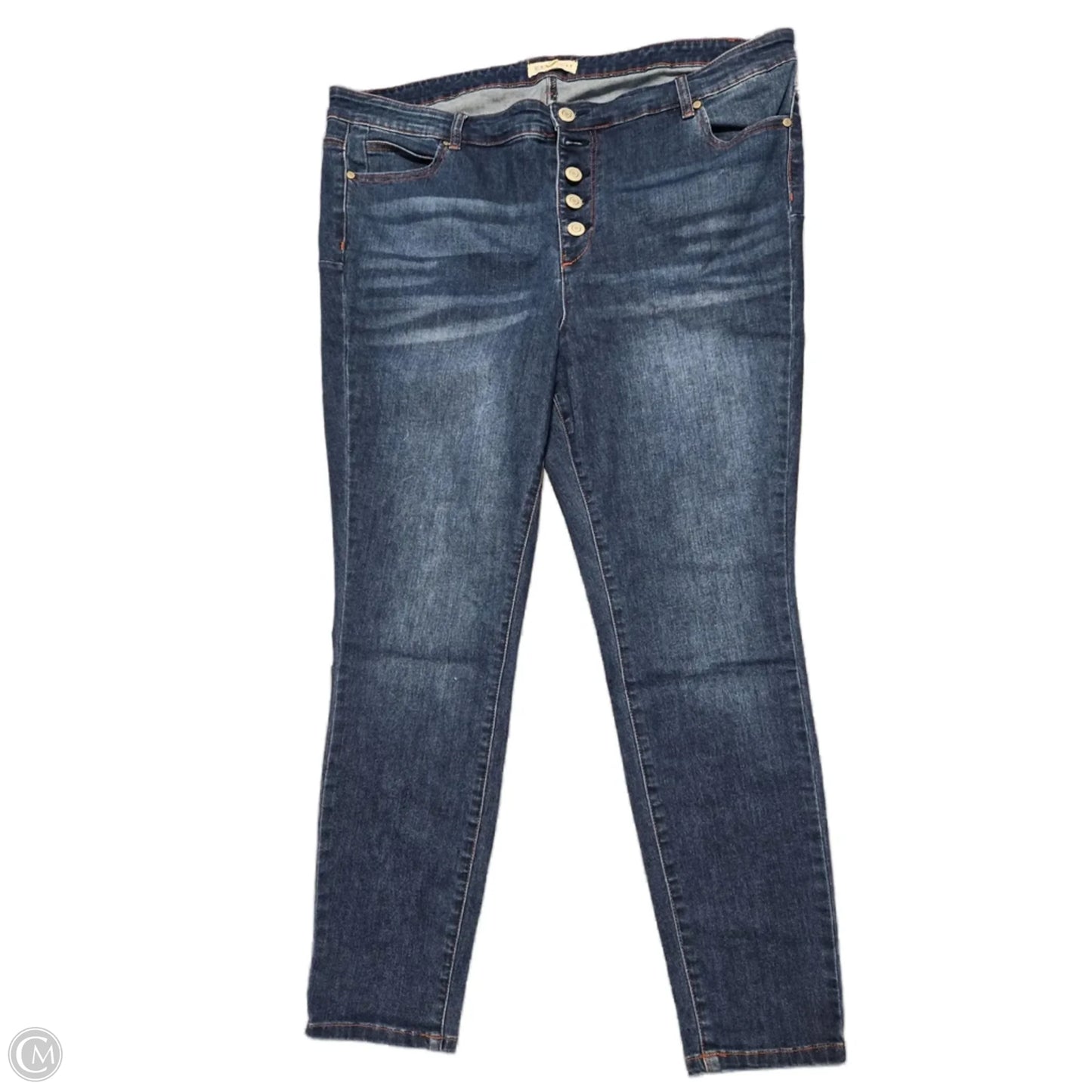 Jeans Skinny By Eloquii In Blue Denim, Size: 18