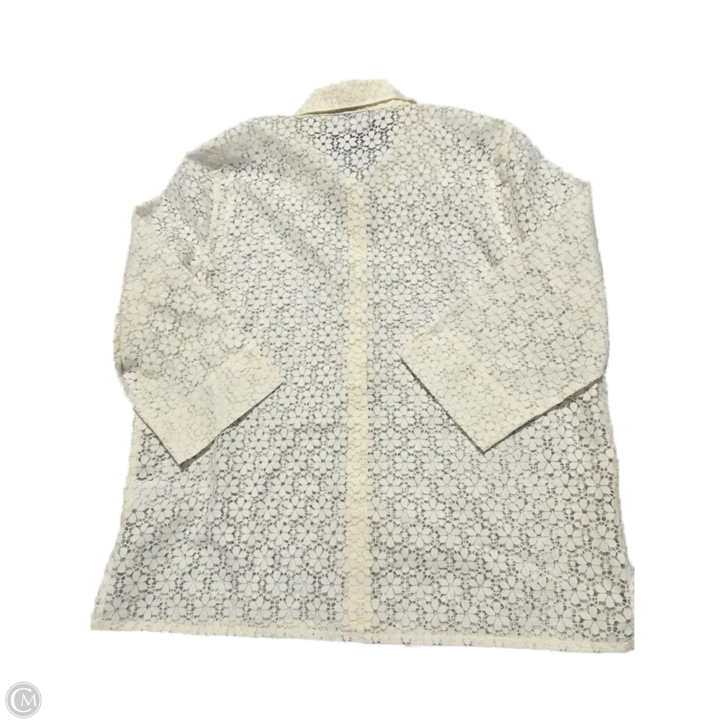 Top Long Sleeve By Alfred Dunner In Cream, Size: Xxl