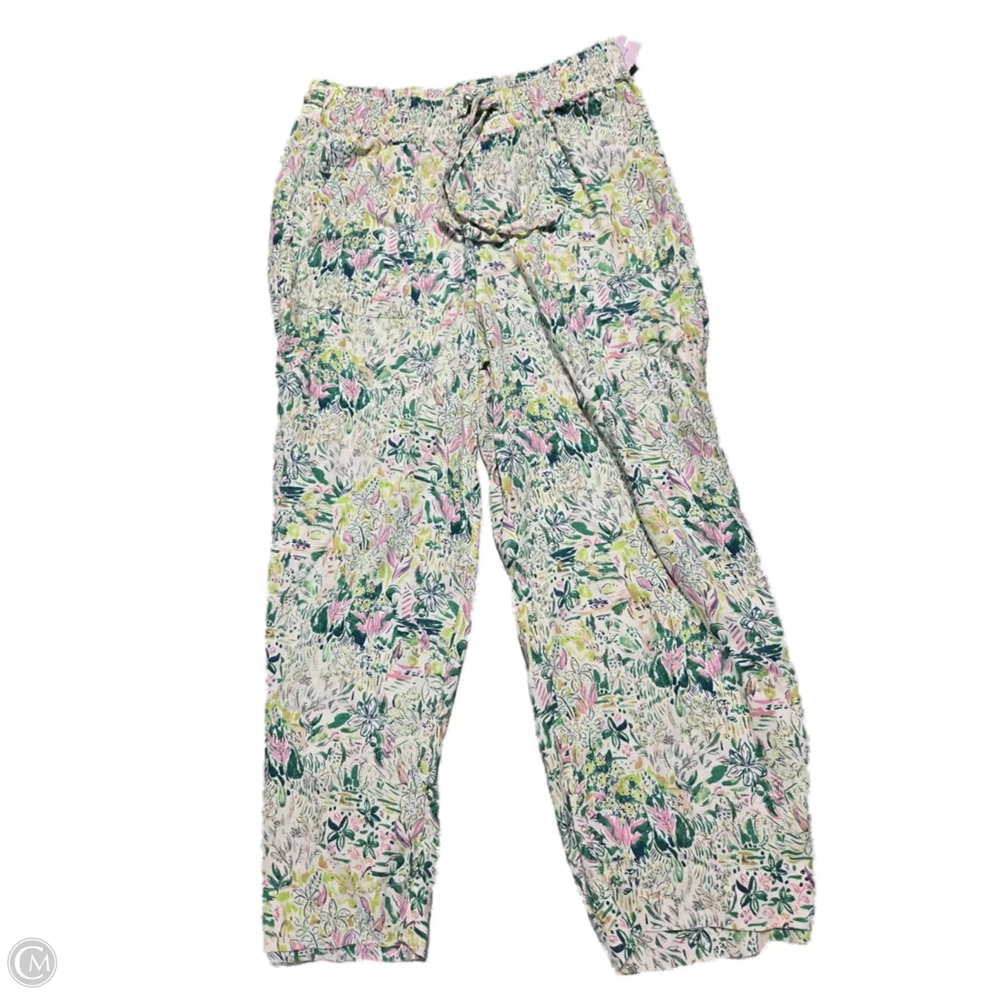 Pants Linen By Cynthia Rowley In Floral Print, Size: L