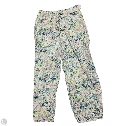 Pants Linen By Cynthia Rowley In Floral Print, Size: L