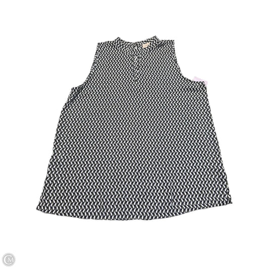 Top Sleeveless By Loft In Geometric Pattern, Size: L