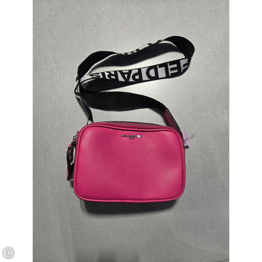 Crossbody Leather By Karl Lagerfeld, Size: Small
