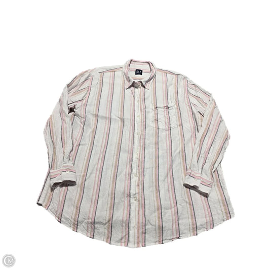 Top Long Sleeve By Gap In Striped Pattern, Size: L