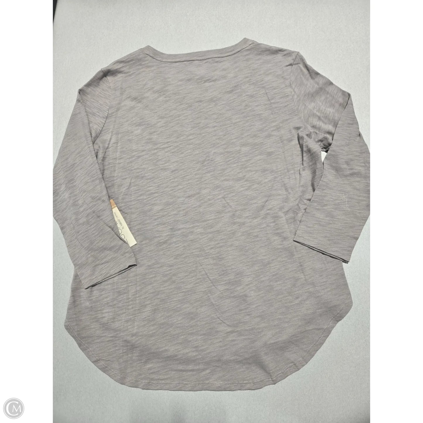 Top Long Sleeve By Cmc In Grey, Size: S