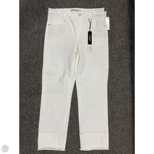 Jeans Cropped By Liverpool In White Denim, Size: 2