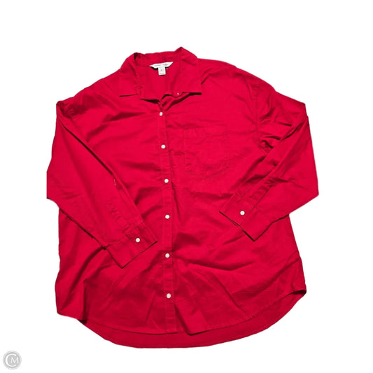Top Long Sleeve Basic By Old Navy In Red, Size: M