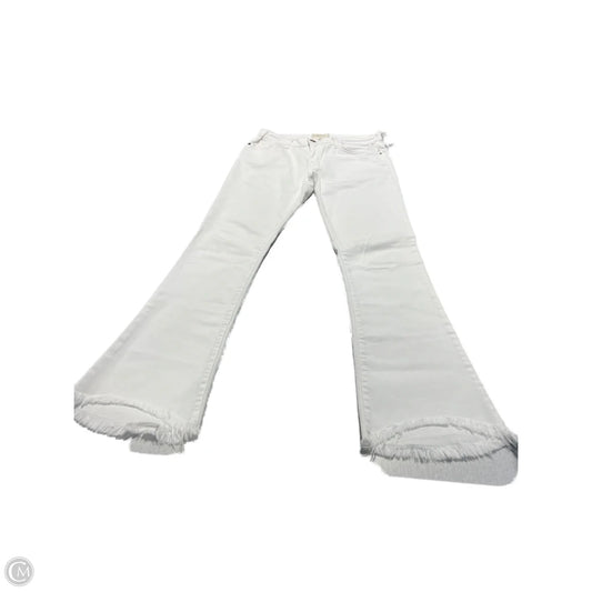 Jeans Flared By Current Elliott In White Denim, Size: 4