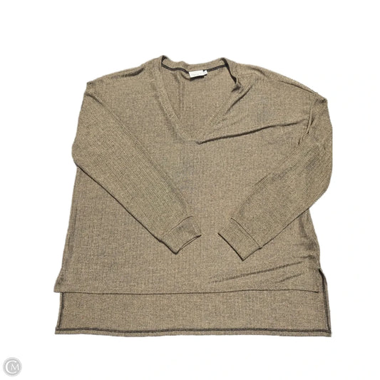 Top Long Sleeve By Crescent Drive In Gold, Size: L