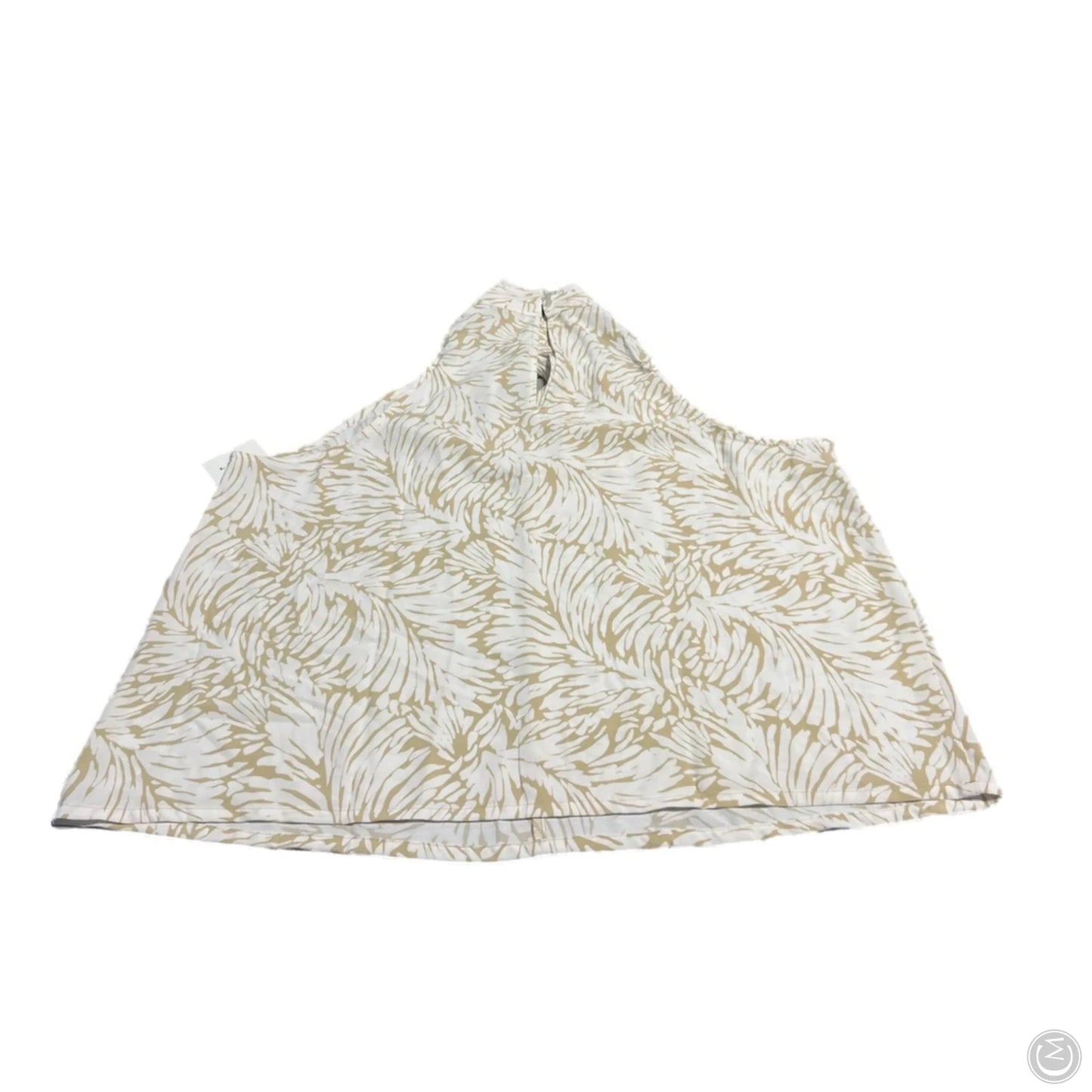 Tank Top By Lands End In Tan & White, Size: Xl