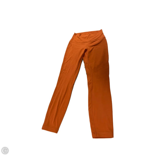 Athletic Leggings By Lululemon In Orange, Size: 4