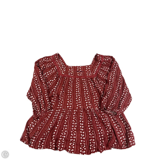Top 3/4 Sleeve By Blue Rain In Red, Size: S