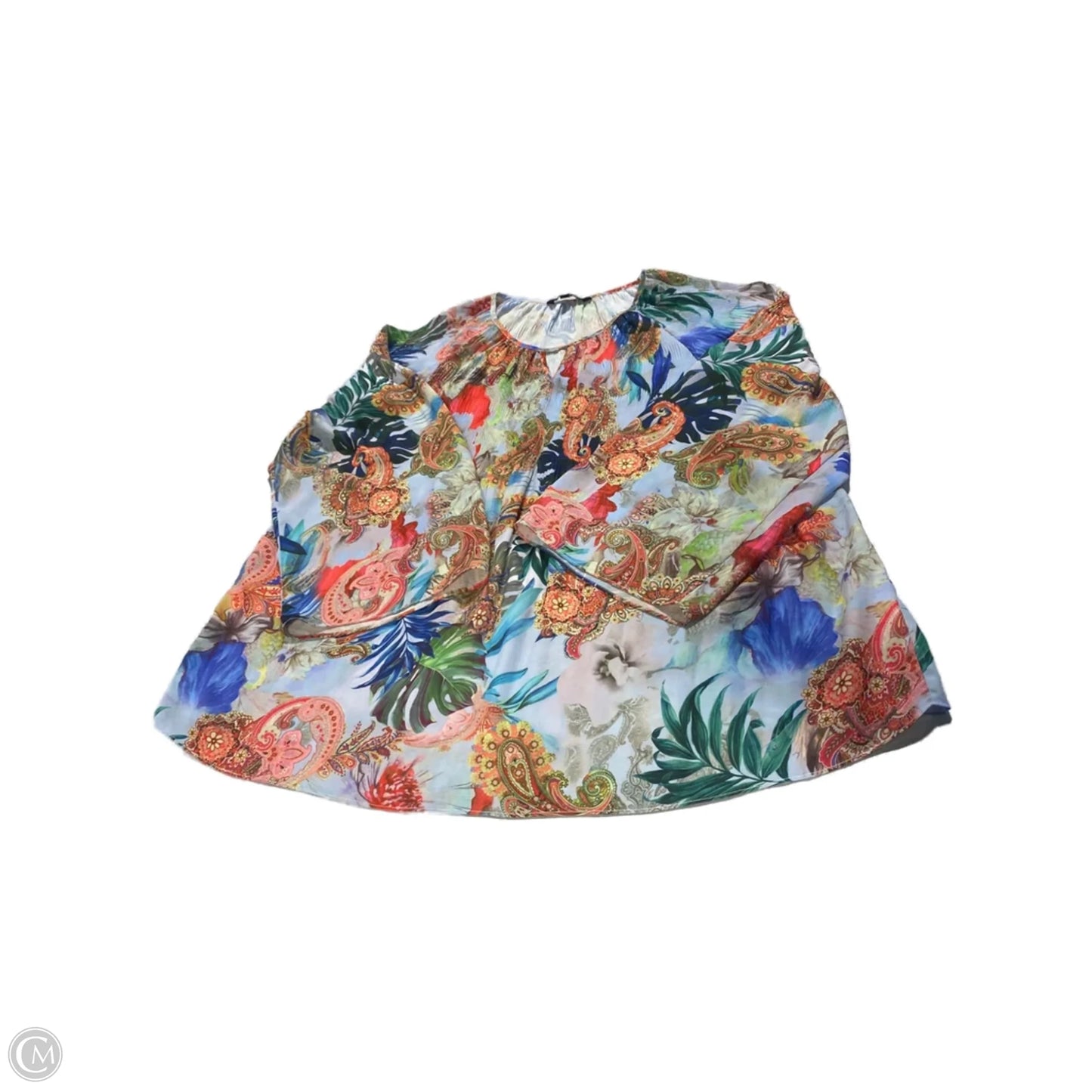 Top Long Sleeve By Charlie B In Floral Print, Size: M