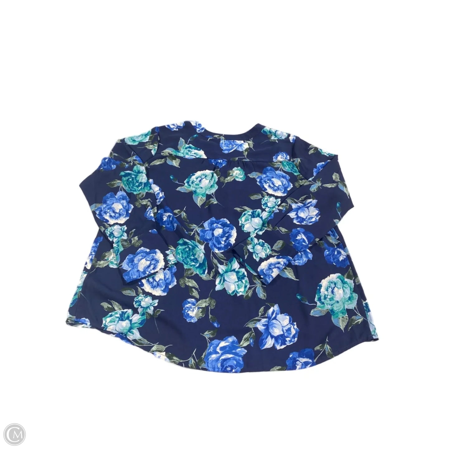 Top Long Sleeve By Counterparts In Floral Print, Size: L