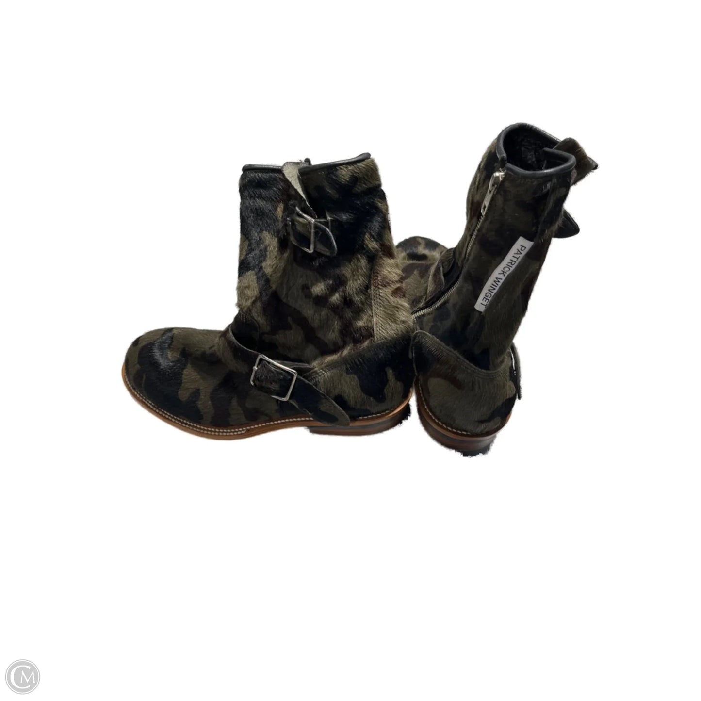 Boots Ankle Flats By Cmb In Camouflage Print, Size: 10