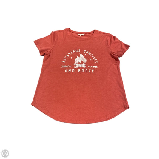 Top Short Sleeve By Maurices In Red, Size: S