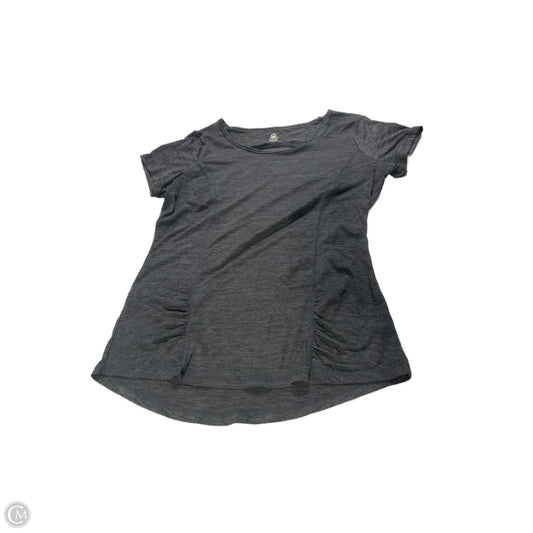 Athletic Top Short Sleeve By Gaiam In Grey, Size: L