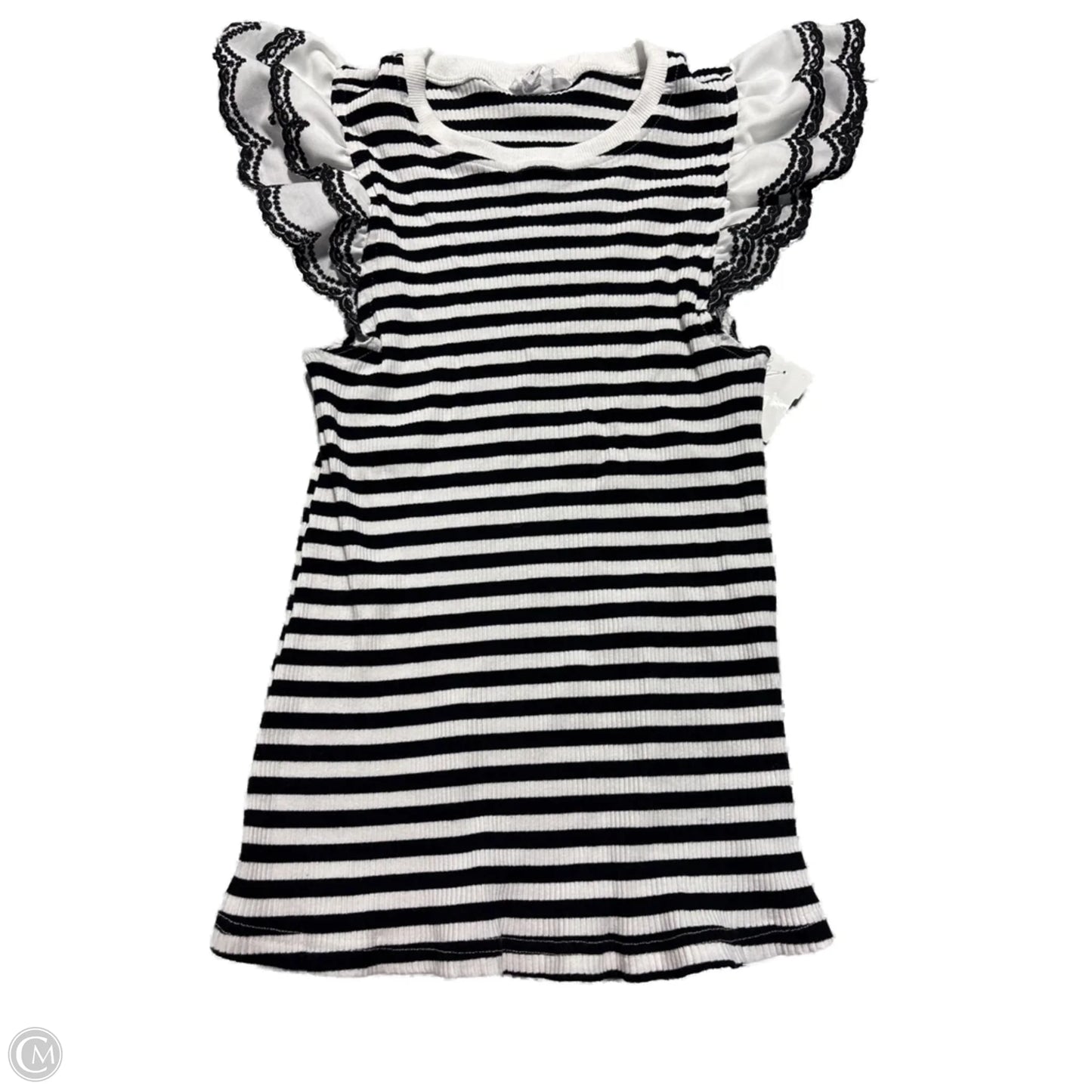 Top Short Sleeve By Cmc In Striped Pattern, Size: M