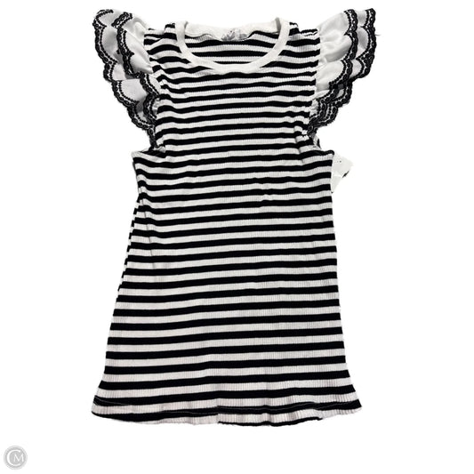 Top Short Sleeve By Cmc In Striped Pattern, Size: M
