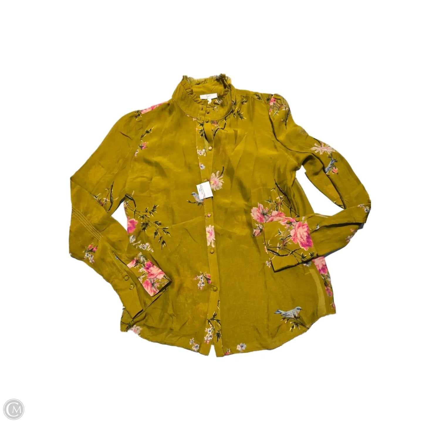 Top Long Sleeve By Joie In Yellow, Size: Xs