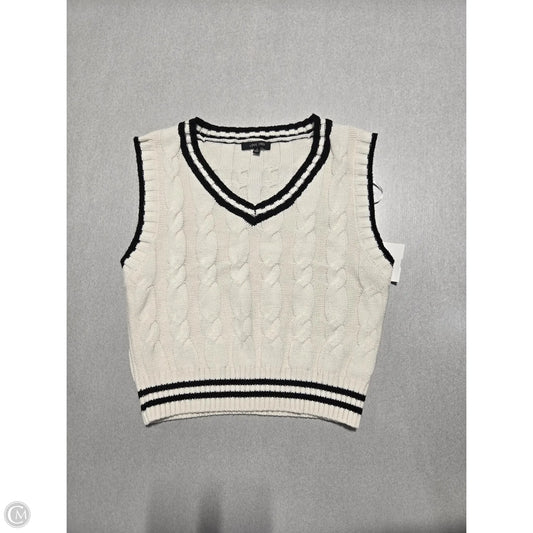 Vest Sweater By Love Tree In White, Size: S
