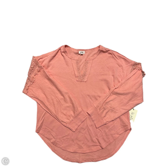 Top Long Sleeve By La Miel In Pink, Size: L