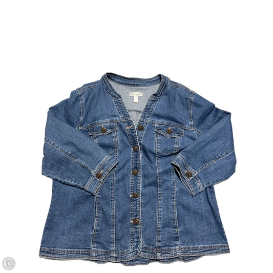 Jacket Denim By Dressbarn In Blue, Size: 3x