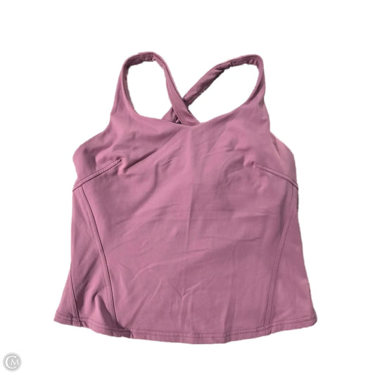Athletic Tank Top By Lululemon In Pink, Size: 10