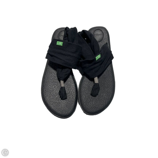 Sandals Flats By Sanuk In Black, Size: 9
