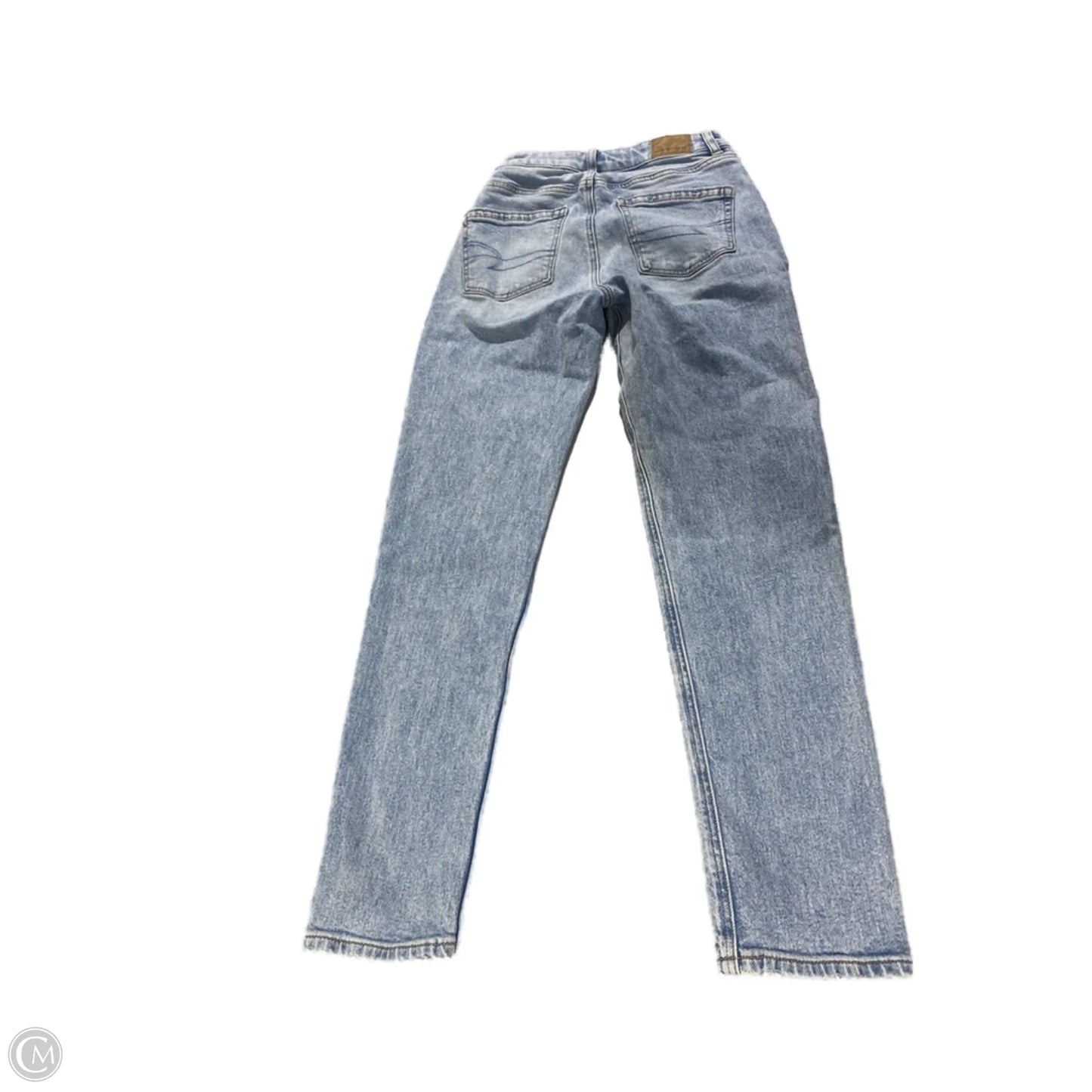 Jeans Straight By American Eagle In Blue Denim, Size: 0