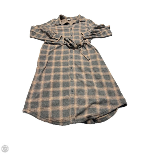 Dress Casual Short By Falls Creek In Plaid Pattern, Size: L