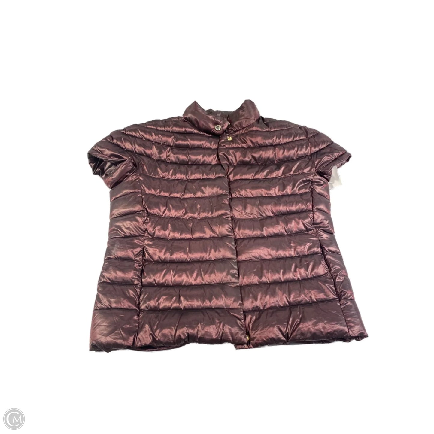Vest Puffer & Quilted By Calvin Klein In Red, Size: M