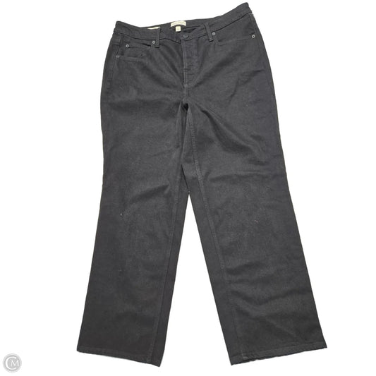 Jeans Straight By Universal Thread In Black Denim, Size: 16