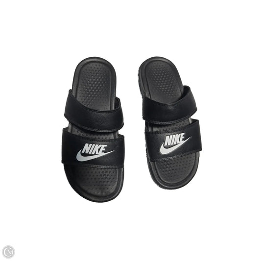 Sandals Flip Flops By Nike In Black, Size: 8