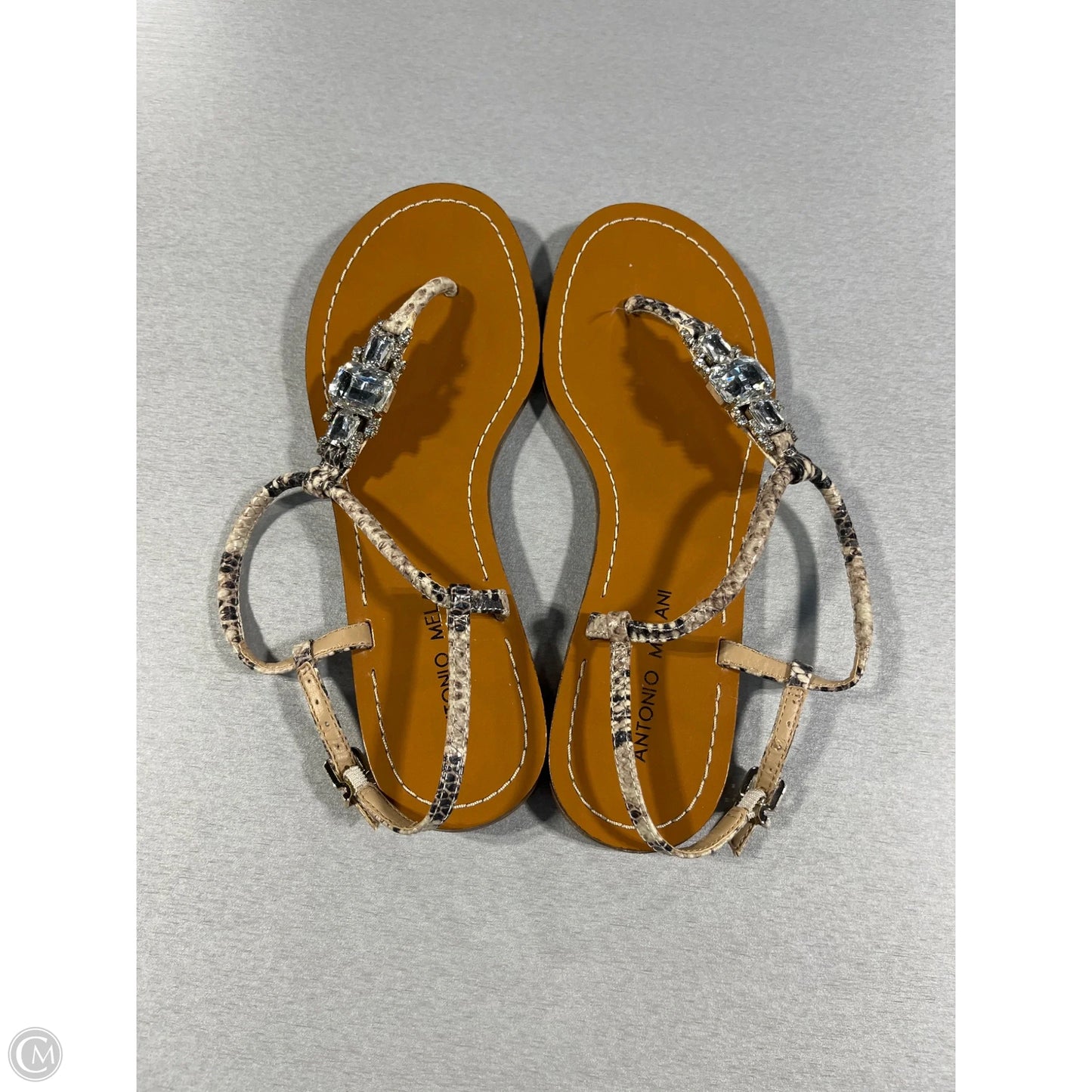 Sandals Flats By Antonio Melani In Animal Print, Size: 7.5