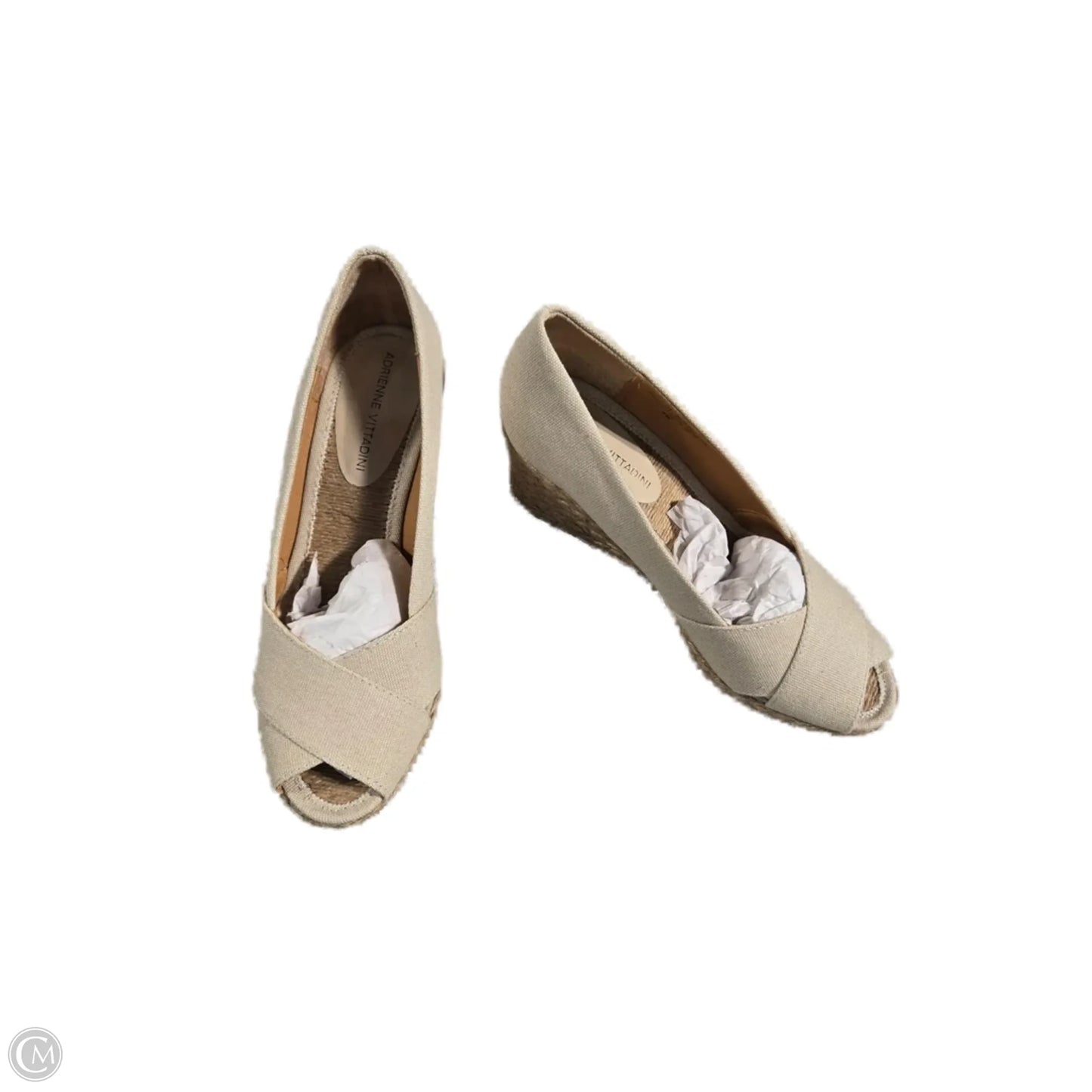 Shoes Heels Wedge By Adrienne Vittadini In Tan, Size: 8